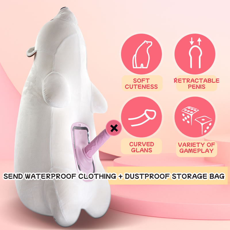 Blisssensationn - Discreet Polar Bear Pillow Remote Control Sex Machine